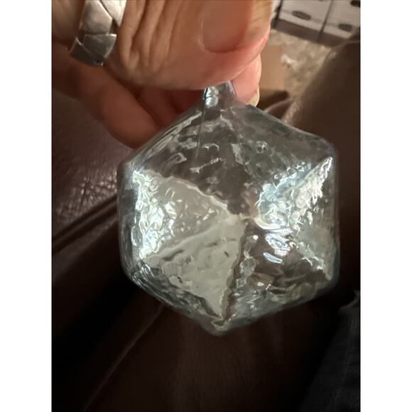 VINTAGE ‘94 Russia PUFFY HEXAGON BLOWN GLASS PART MERCURY GLASS ORNAMENTS 11 - Picture 6 of 7